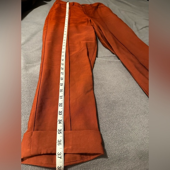 A New Day High-Rise Slim Fit Effortless Pintuck Ankle Pants Women Fiery Brown 8 - Picture 4 of 15